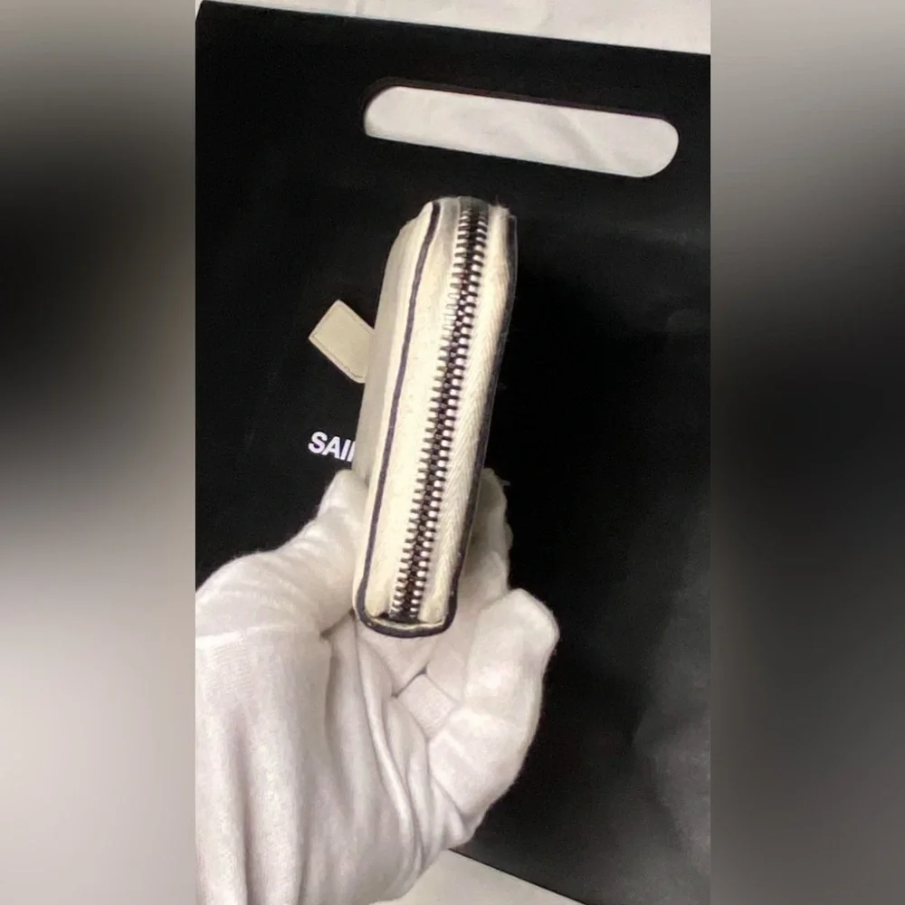 Saint Laurent Beige and Black Wallet with Dust Bag - Picture 7 of 13